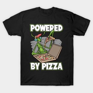 Mantis Insect Powered By Pizza T-Shirt